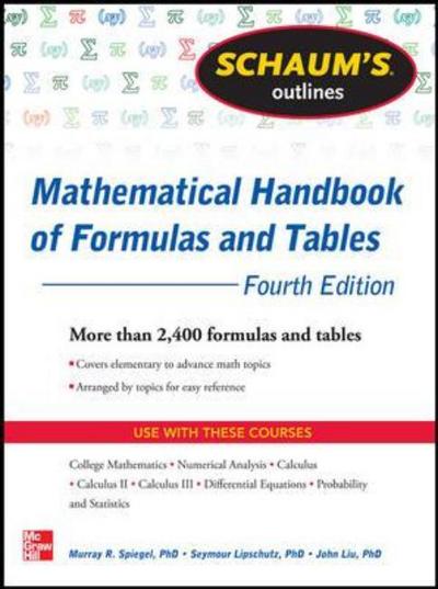 Mathematical Handbook of Formulas and Tables