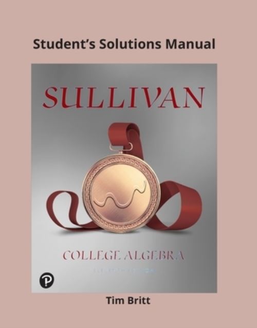 Student's Solutions Manual for College Algebra