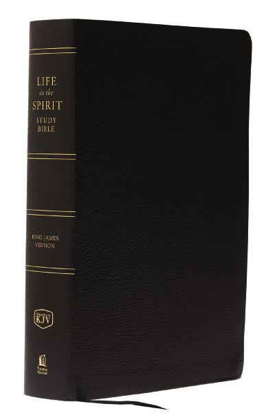 KJV, Life in the Spirit Study Bible, Bonded Leather, Black, Thumb Indexed, Red Letter