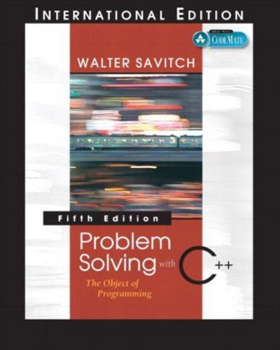 Problem Solving With C++