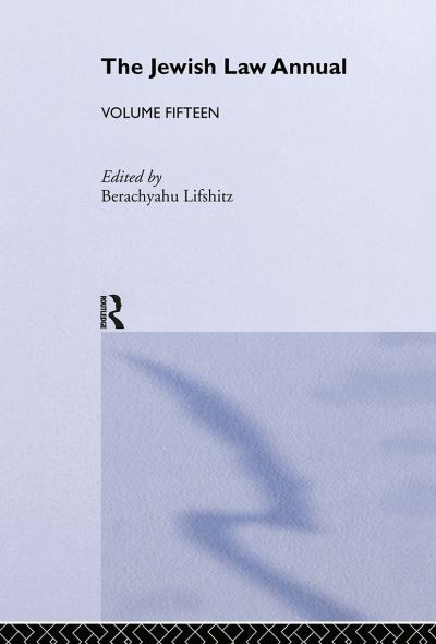 The Jewish Law Annual. Vol. 15