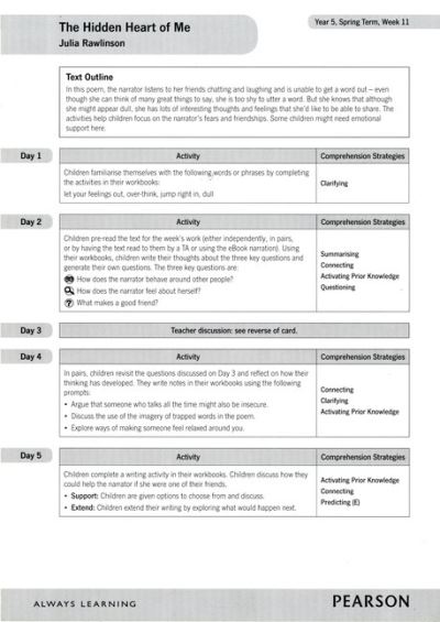 Bug Club Comprehension Year 5 Magazine Poem 1 T2 W1 Card
