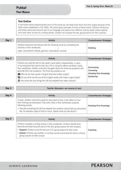 Bug Club Comprehension Year 6 Magazine Short Story 2 T2 W10 Card
