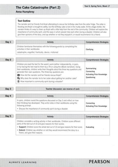 Bug Club Comprehension Year 6 Magazine Short Story 2 T2 W7 Card