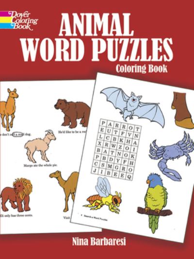 Animal Word Puzzles Coloring Book