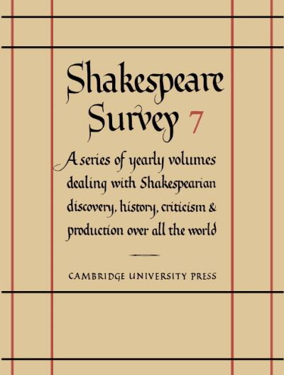 Shakespeare Survey 7 [Style and Language]