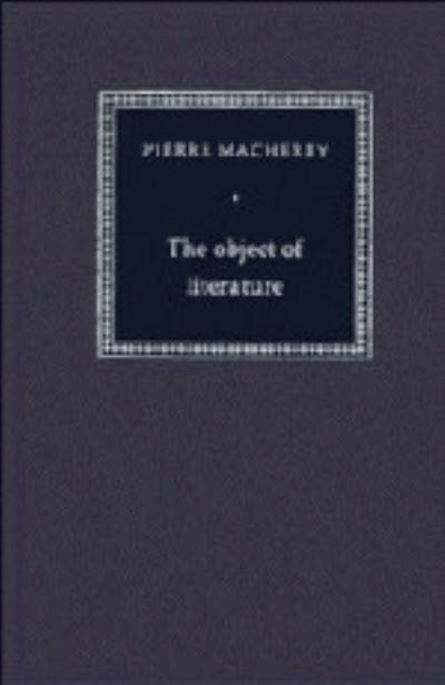 The Object of Literature