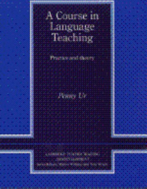 A Course in Language Teaching