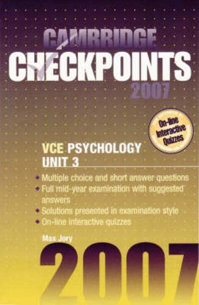 Cambridge Checkpoints VCE Psychology Unit 3 2007