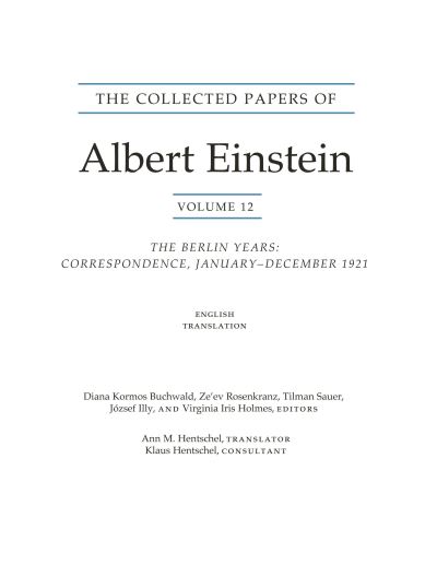 The Collected Papers of Albert Einstein. English Translation Supplement