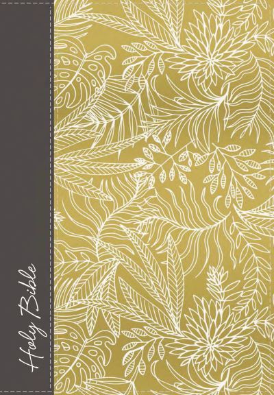 NKJV, UltraSlim Reference Bible, Large Print, Cloth Over Board, Yellow/Gray, Thumb Indexed, Red Letter