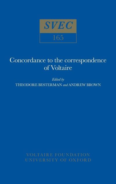 Concordance to the Correspondence of Voltaire