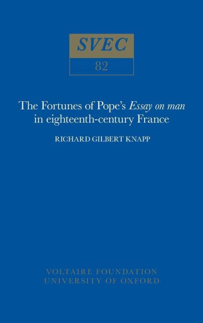 The Fortunes of Pope's 'Essay on Man' in 18Th-Century France