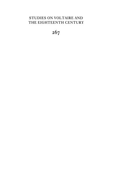 Studies on Voltaire and the Eighteenth Century, 267