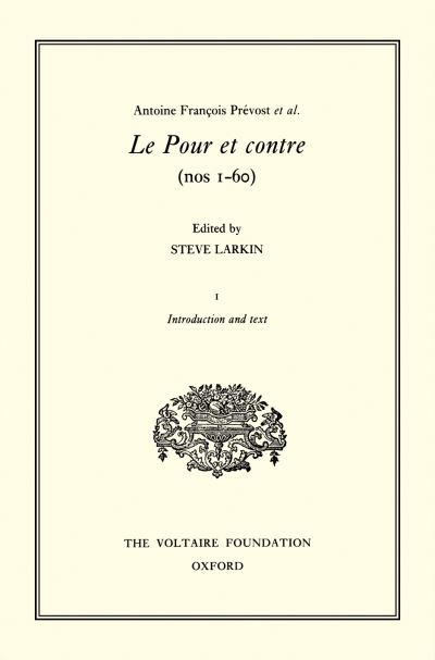 Antoine François Prévost Et Al., Le Pour Et Contre (Nos 1-60)