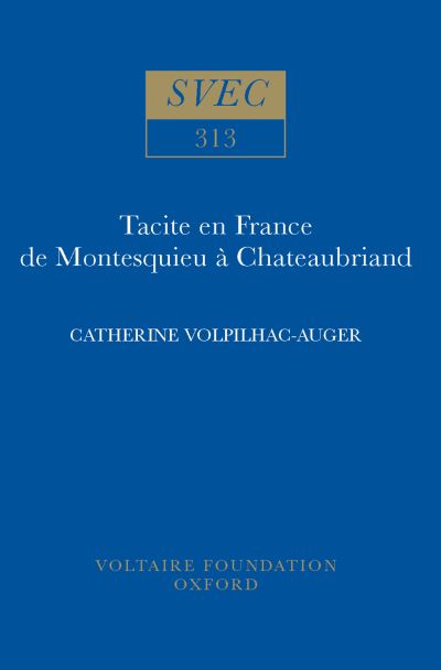 Tacite En France De Montesquieu À Chateaubriand