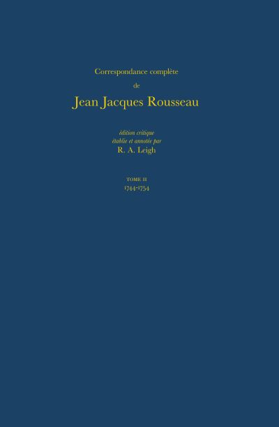Correspondance Complète De Rousseau: 2