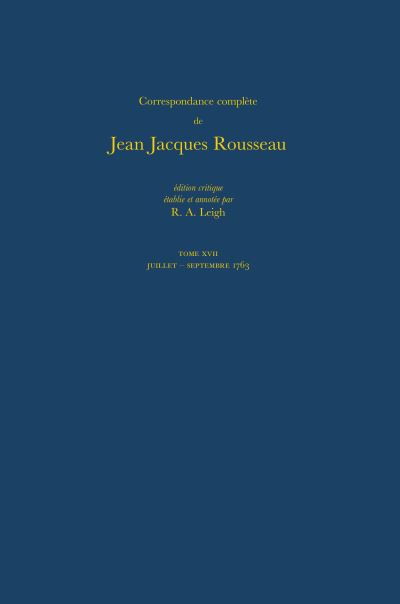Correspondance Complète De Rousseau 17