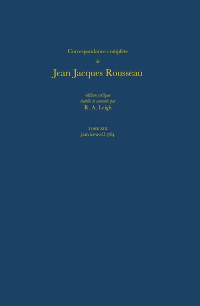 Correspondance Complète De Rousseau 19