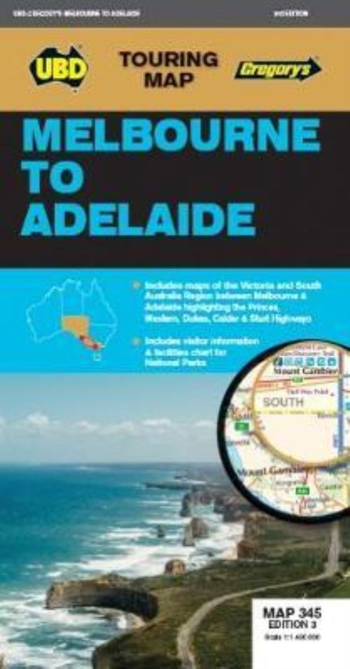 Melbourne to Adelaide Map 345 3rd Ed