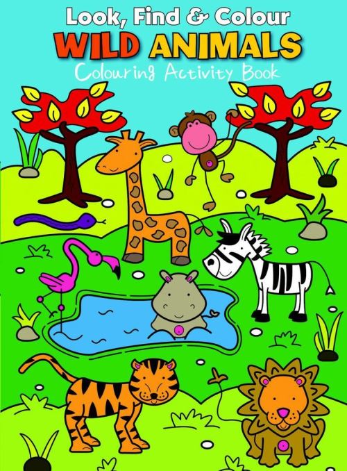 Look Find and Colour - Wild Animals