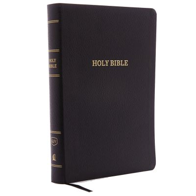 KJV Holy Bible, Giant Print With 53,000 Cross References, Black Bonded Leather, Red Letter, Comfort Print (Thumb Indexed)