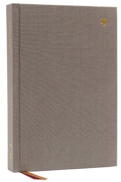 NET Bible, Thinline Large Print, Cloth Over Board, Gray, Comfort Print