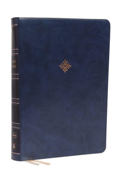 NKJV Holy Bible, Super Giant Print Reference Bible, Blue Leathersoft, 43,000 Cross References, Red Letter, Comfort Print