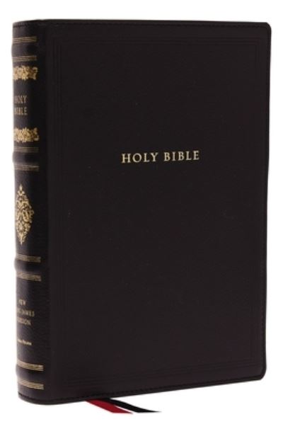 NKJV, Wide-Margin Reference Bible, Sovereign Collection, Genuine Leather, Black, Red Letter, Comfort Print