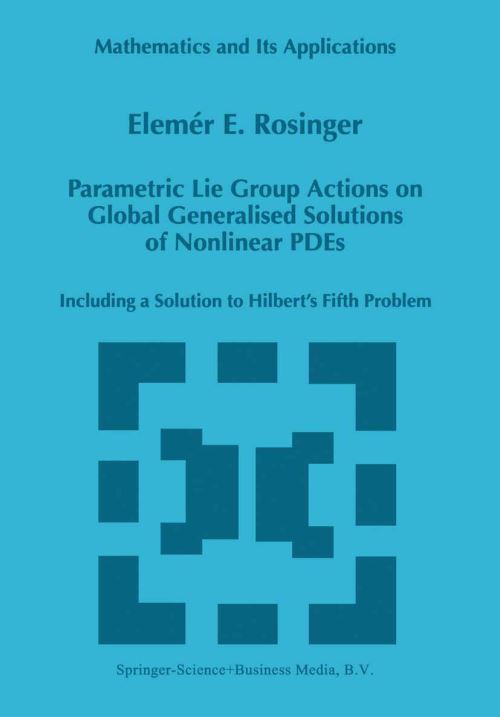 Parametric Lie Group Actions on Global Generalised Solutions of Nonlinear PDEs, Including a Solution to Hilbert's Fifth Problem