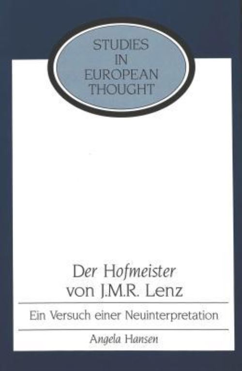 Der Hofmeister Von J.M.R. Lenz