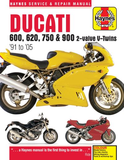 Ducati 600, 750 & 900 2-Valve V-Twins Service & Repair Manual