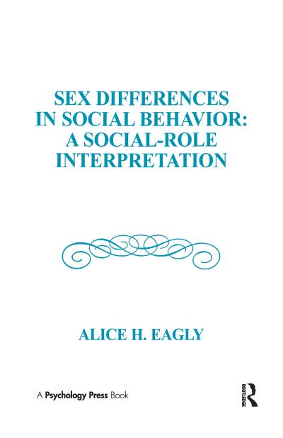 Sex Differences in Social Behavior