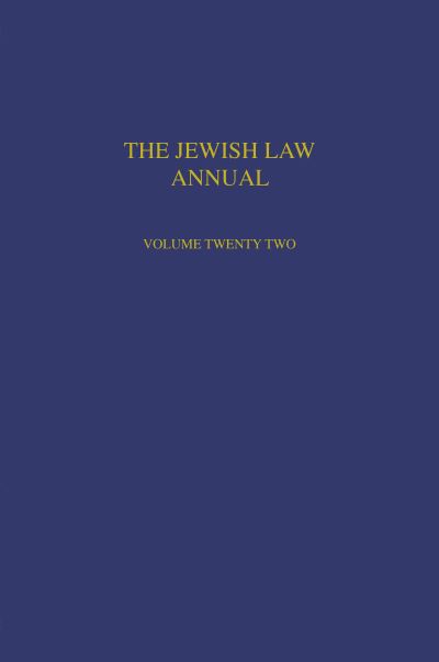 The Jewish Law Annual. Volume 22