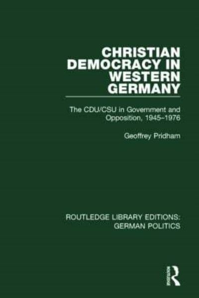 Christian Democracy in Western Germany