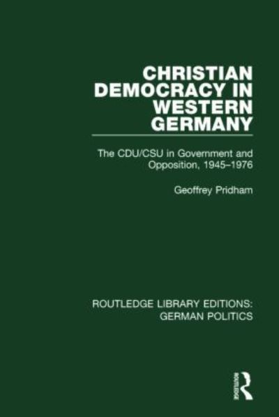 Christian Democracy in Western Germany