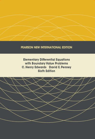 Elementary Differential Equations With Boundary Value Problems