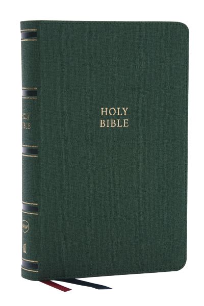 NKJV, Single-Column Reference Bible, Verse-by-Verse, Green Leathersoft, Red Letter, Comfort Print (Thumb Indexed)