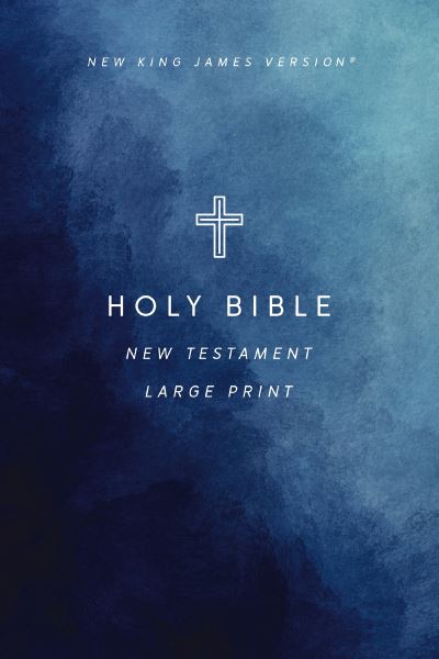 NKJV Large Print Outreach New Testament Bible, Cross Softcover, Comfort Print