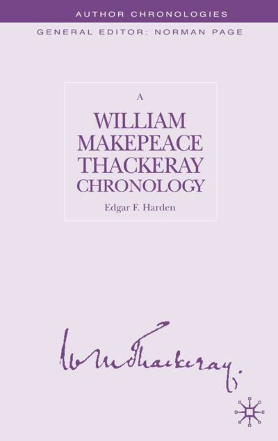 A William Makepeace Thackeray Chronology