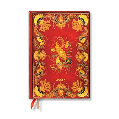 Fiammetta Midi 12-Month Vertical Hardback Dayplanner 2025 (Elastic Band Closure)