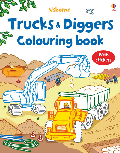First Colouring Book Trucks and Diggers + Stickers