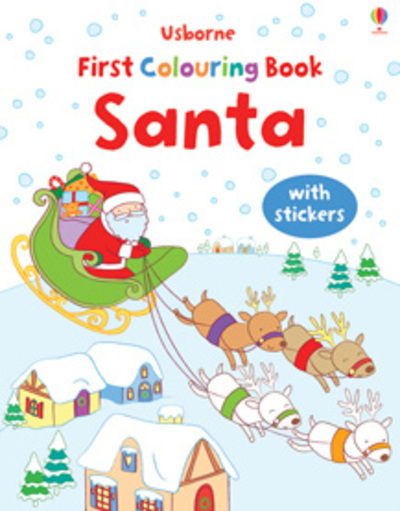 First Colouring Book Santa + Stickers