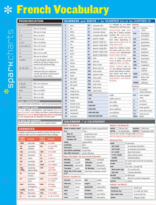 French Vocabulary SparkCharts
