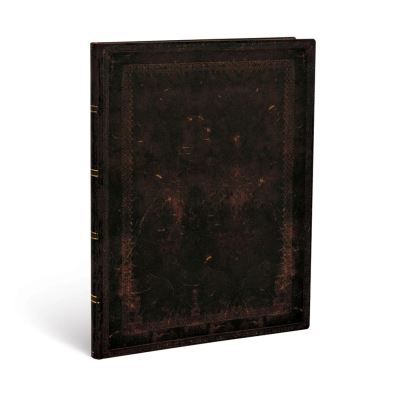 Black Moroccan Bold Ultra Unlined Softcover Flexi Journal (176 Pages)
