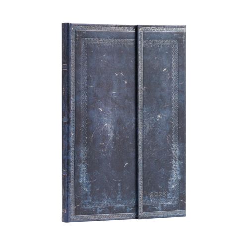 Inkblot (Old Leather Collection) Maxi Horizontal Dayplanner 2023 (Wrap Closure)