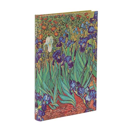 Van Gogh's Irises Mini Unlined Hardback Journal (Elastic Band Closure)