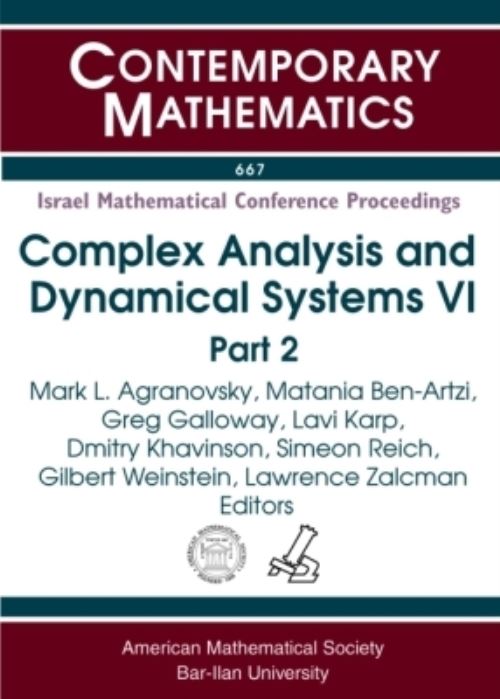 Complex Analysis and Dynamical Systems VI. Part 2. Complex Analysis, Quasiconformal Mappings, Complex Dynamics