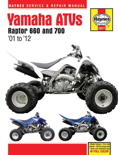 Yamaha Raptor 660 & 770 ATVs Service and Repair Manual