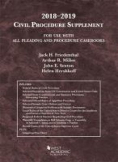Civil Procedure Supplement, for Use With All Pleading and Procedure Casebooks, 2018-2019